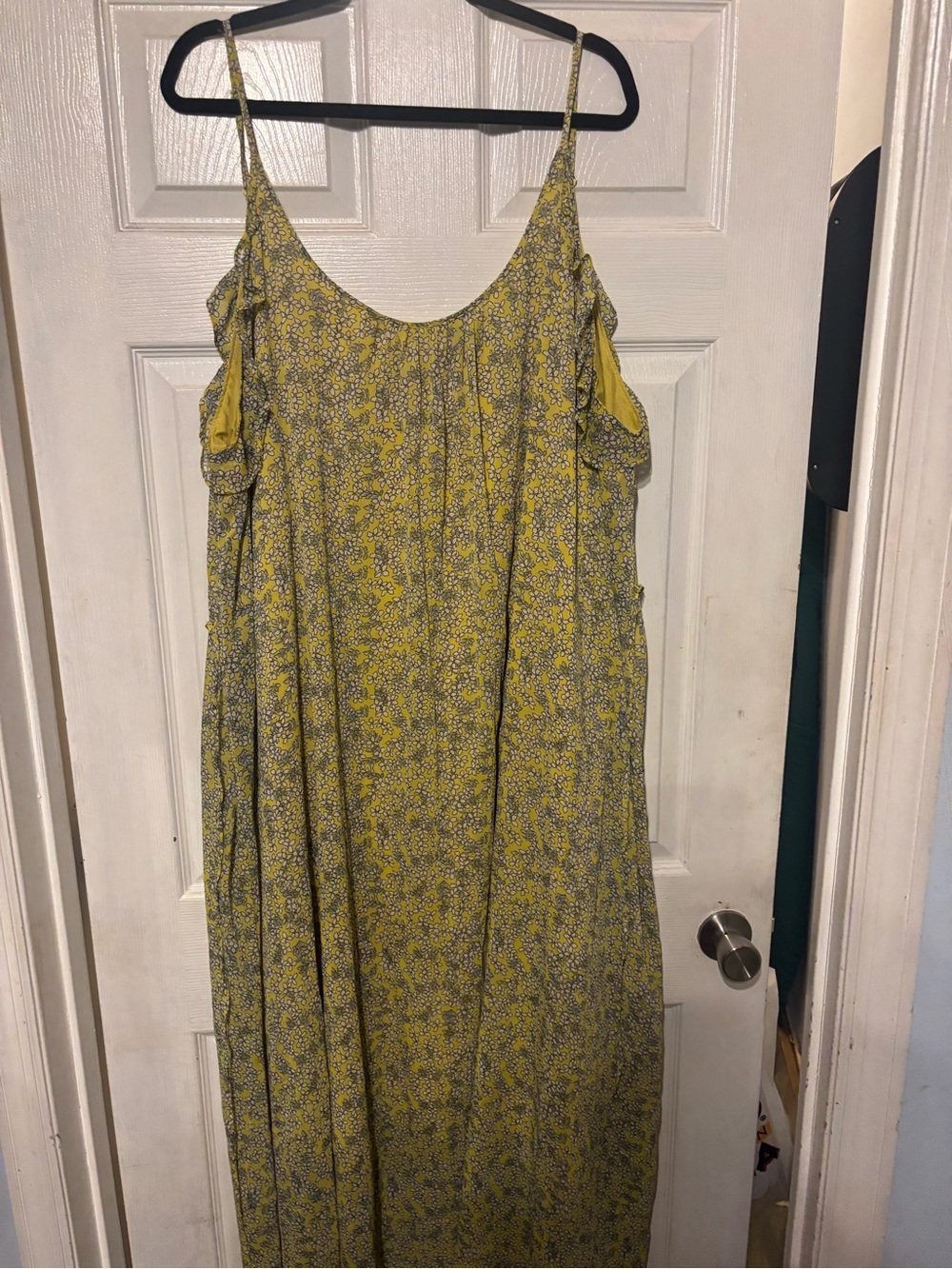 Who What Wear Yellow Floral Maxi Slip Dress